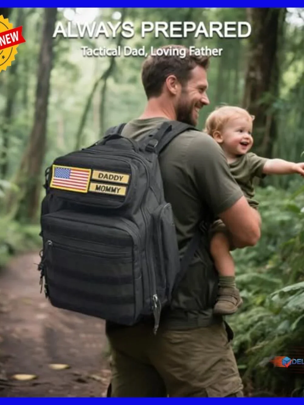 40L Military Tactical Diaper Backpack with Insulated Pockets Changing Pad